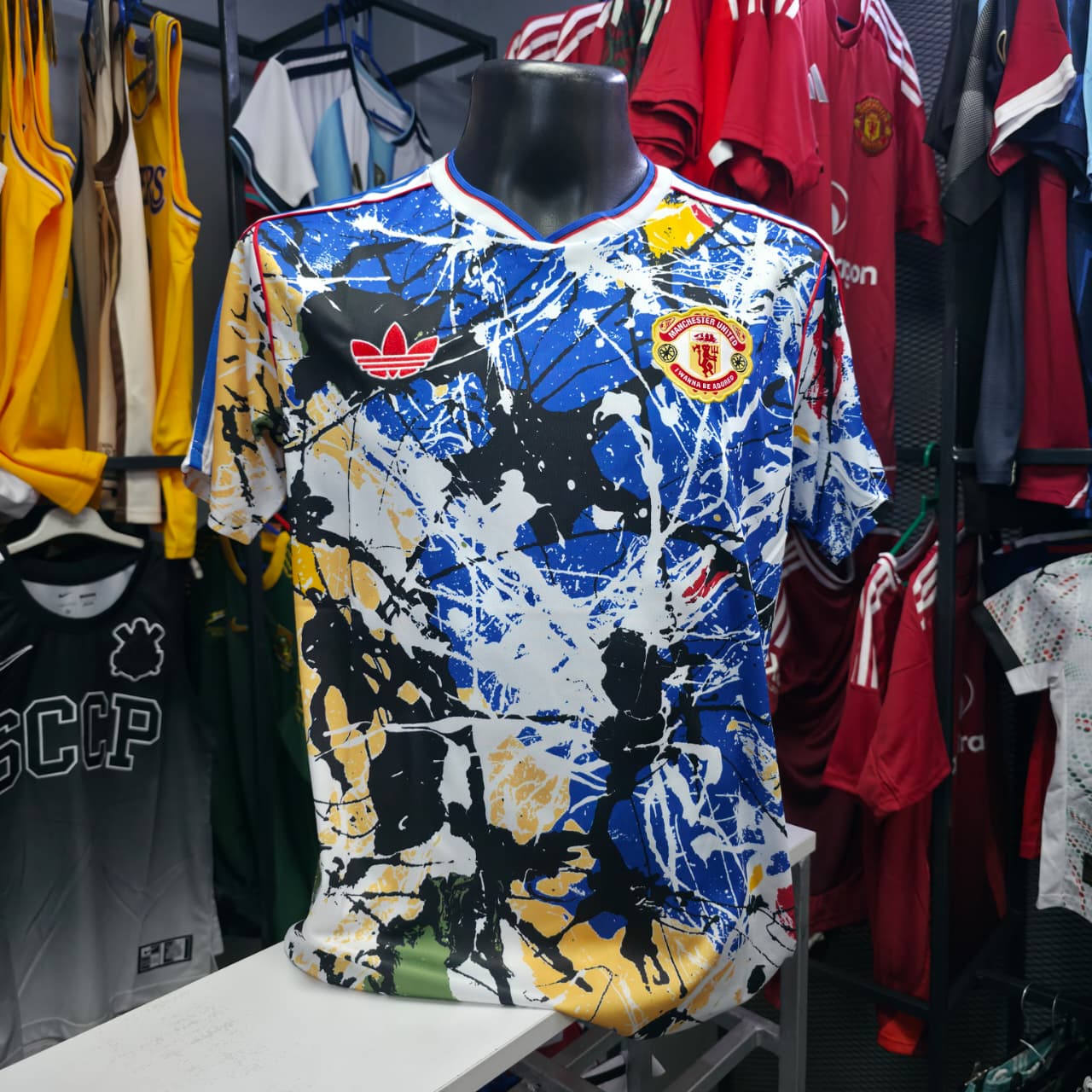The Manchester United x Stone Roses "I Wanna Be Adored" Special Edition Kit.